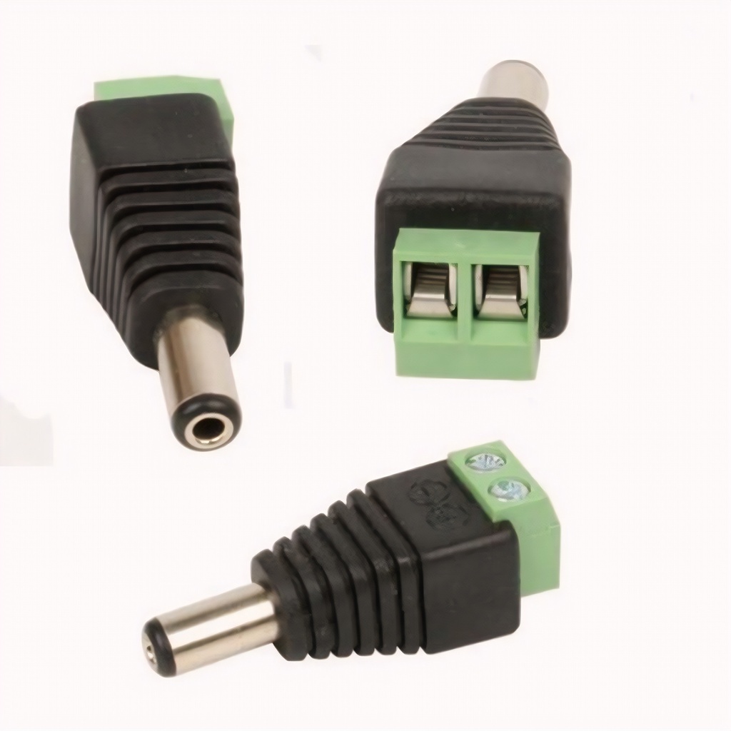Conector National Jack 2.1mmx5.5mm Macho C/BORNERA