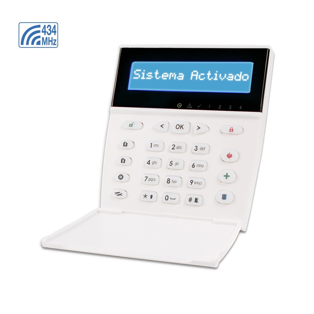 Teclado De Alarma LCD Inalámbrico Con Receptor RF