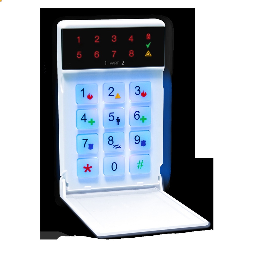 Teclado De Alarma Cableado LED 1-8 Zonas