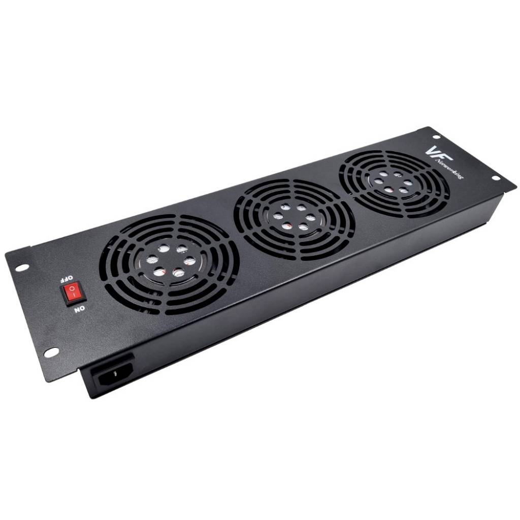 Bandeja De Rack Extraíble 19" 3U Con 3 Ventiladores