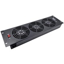 Bandeja De Rack Extraíble 19" 3U Con 3 Ventiladores
