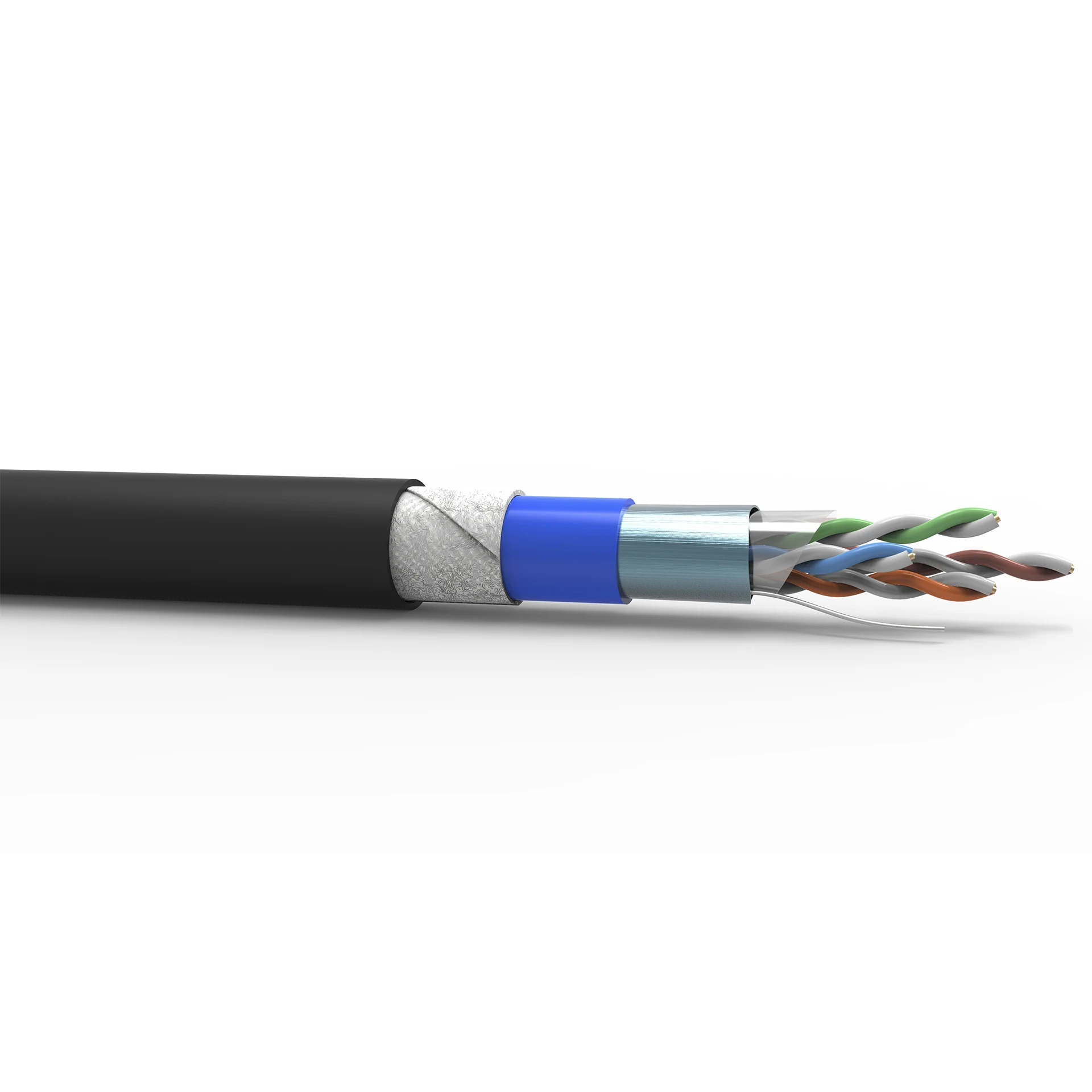 Furukawa Cable INT/EXT F/UTP 24AWG X 4P Cat.5e 305MTS Negro