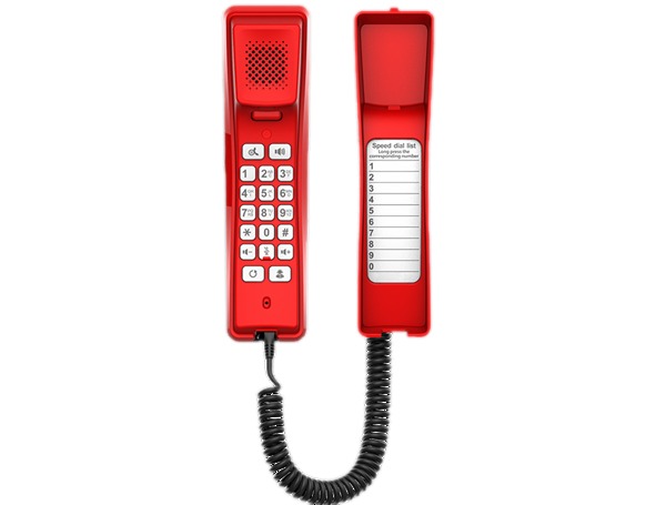 Teléfono IP 2L Sip Rojo Para Emergencia