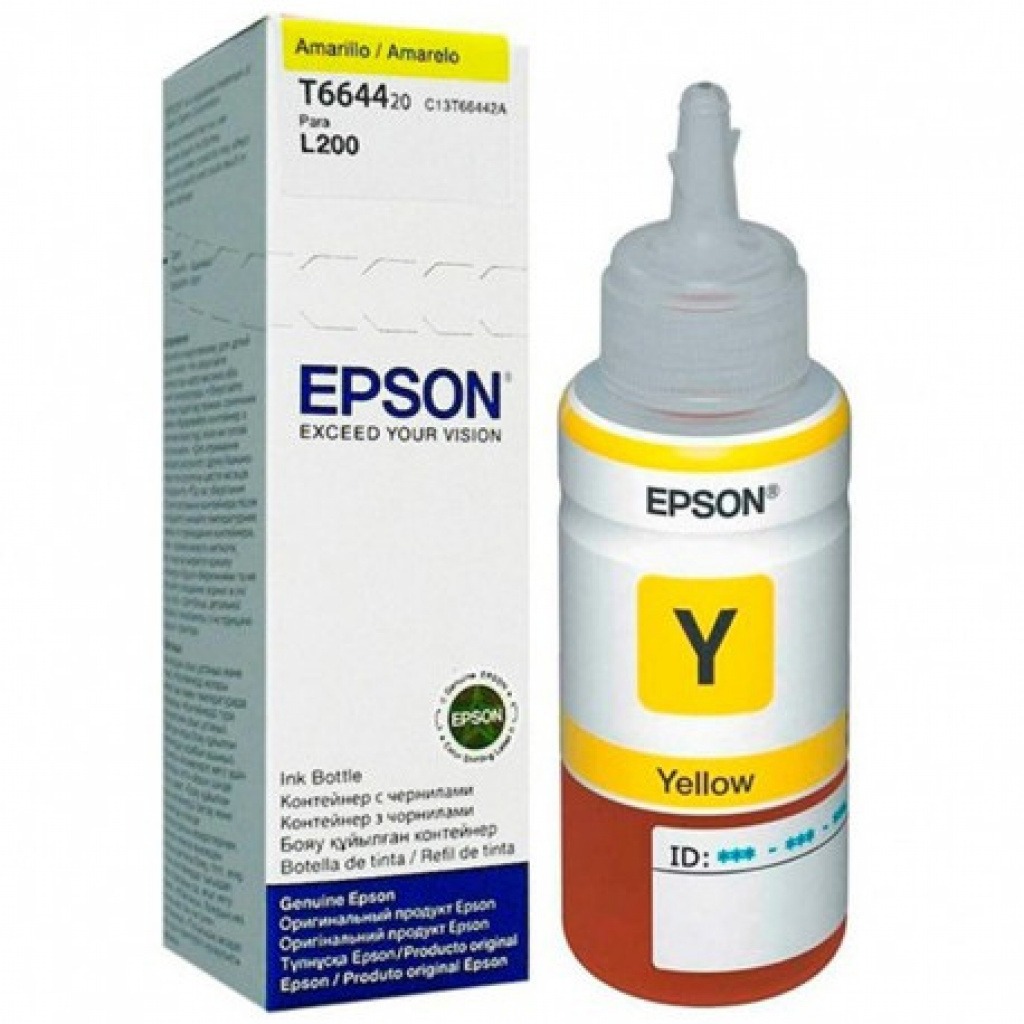 Botella De Tinta Epson T664 Amarillo