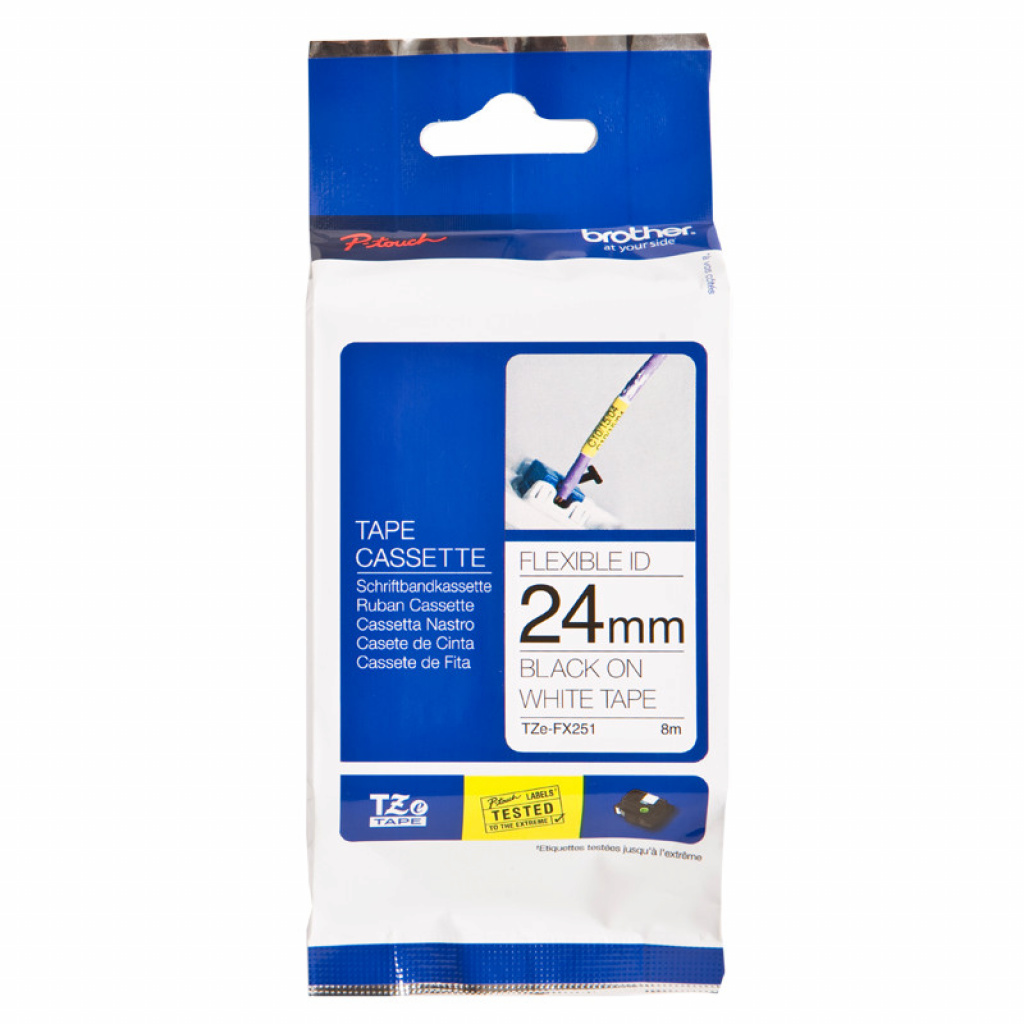 Cinta Para Rotuladora 24mm X 8m Blanco/Negro