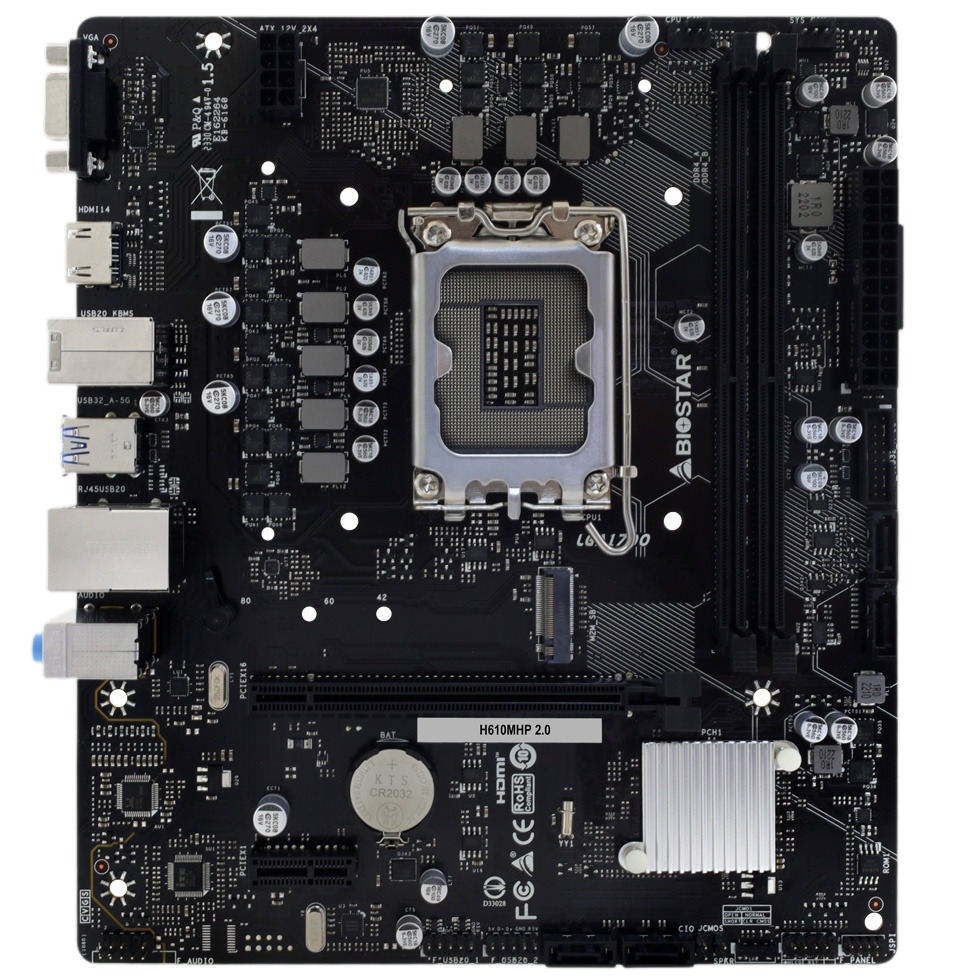 Motherboard Intel H610mhp Lga 1700 Ddr4 Pcie Compatible Micro-Atx