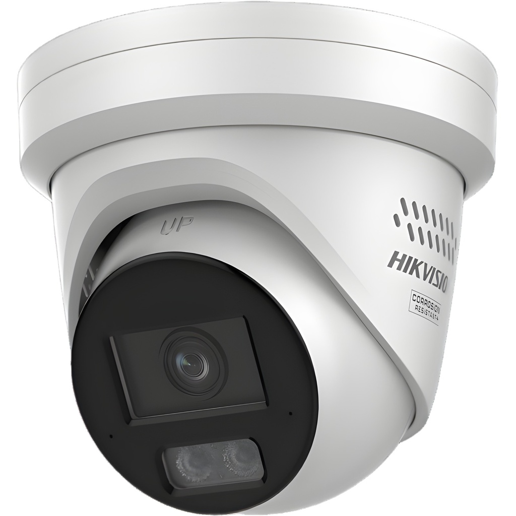 Cámara Torreta IP Domo 4MP Exterior 2.8mm ColorVu Infrarroja 30m Con Audio Salida De Alarma WizSense