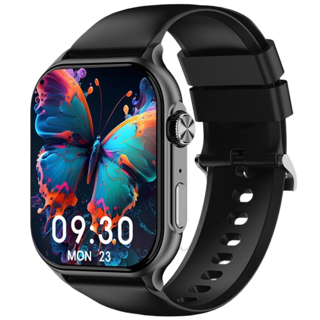 Smartwatch Pantalla Amoled 1.96 Pulgadas IP68 Bluetooth Negro