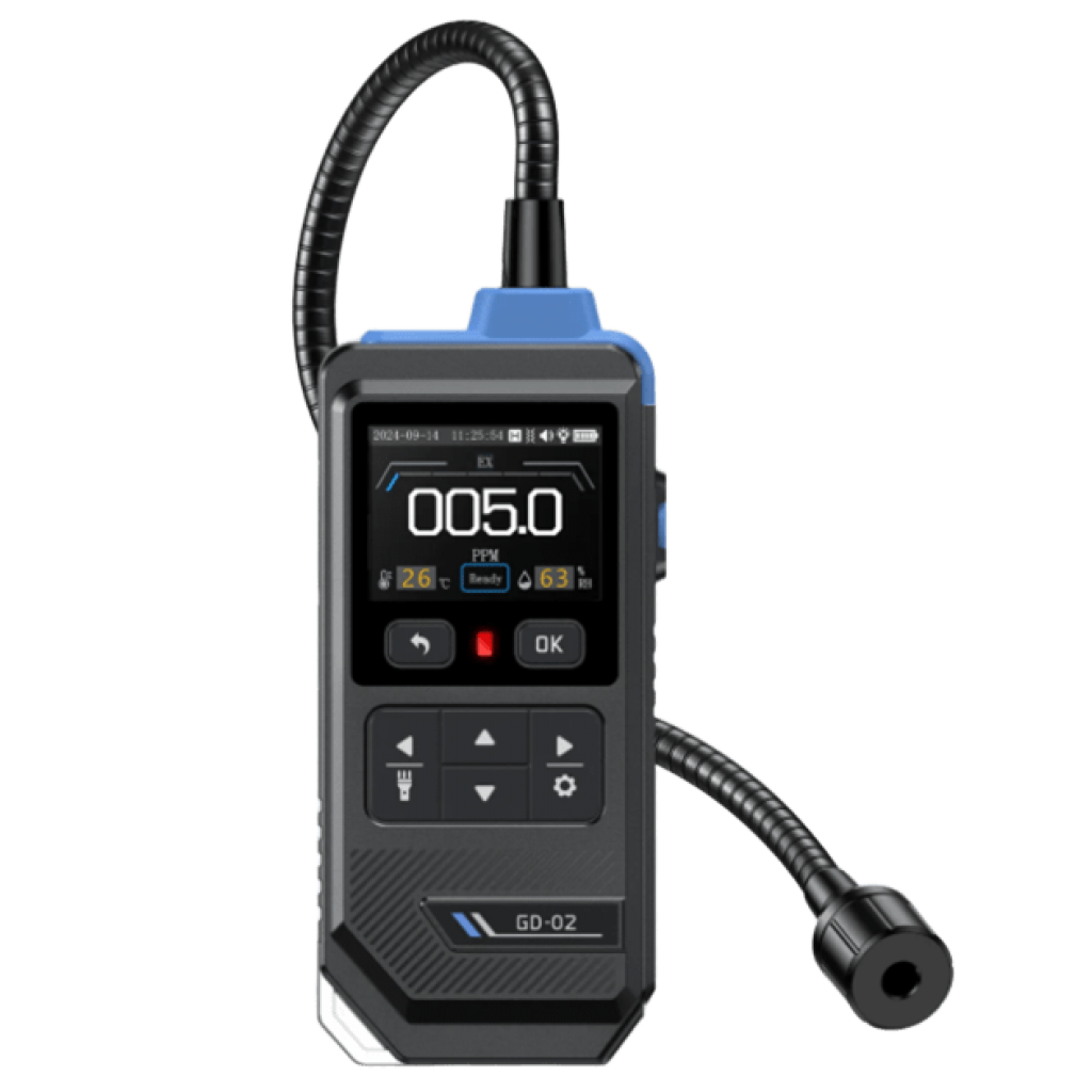 Detector De Gas Combustible Con Pantalla A Color Para Metano Y Monitoreo De Temperatura Y Humedad