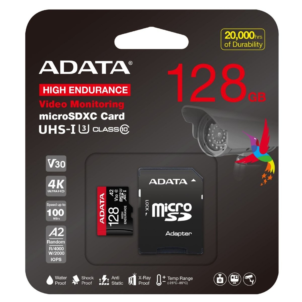 Tarjeta microSD 128GB Class 30 V30 A2