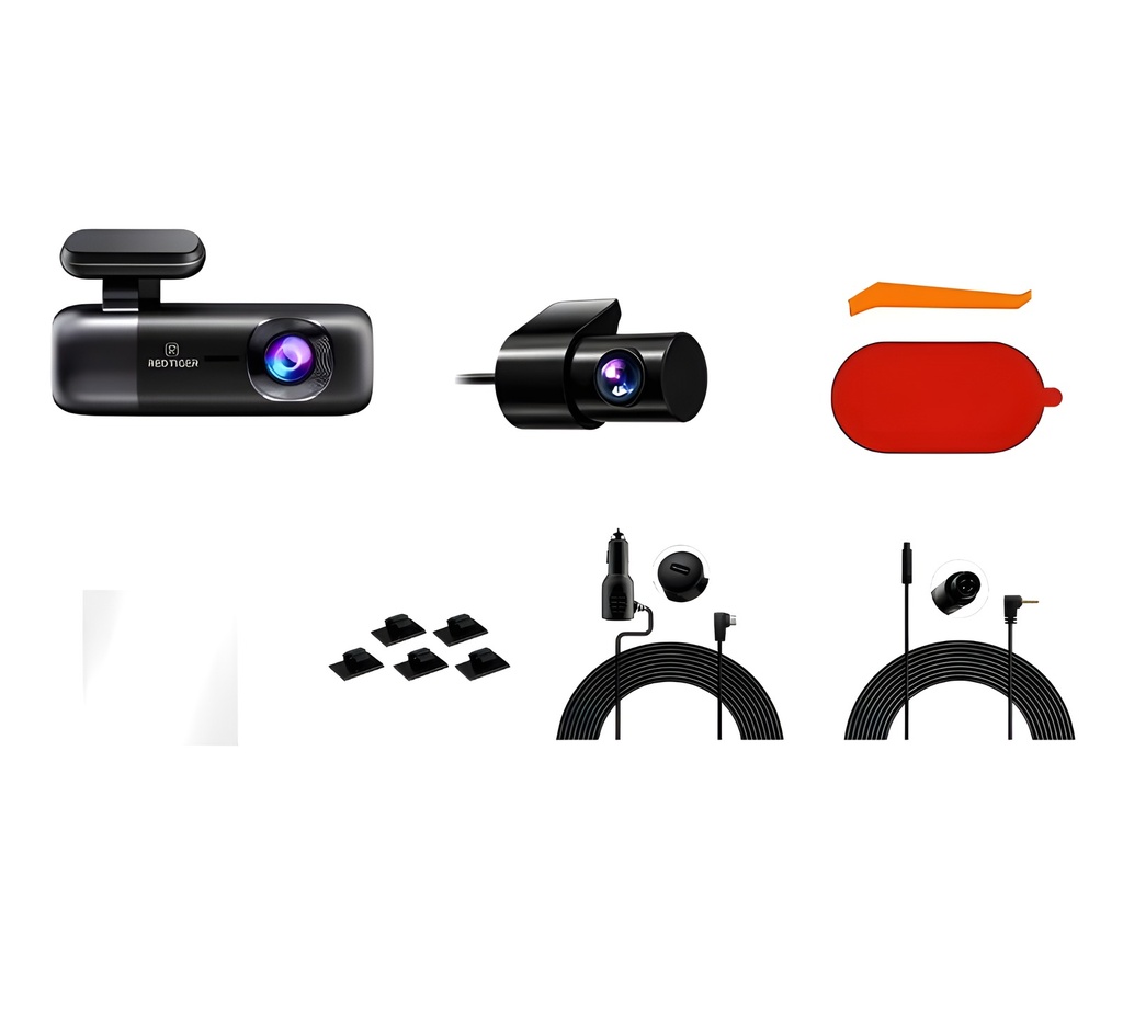 Cámara Dashcam Dual 4K Frontal 1080P Trasera WiFi GPS