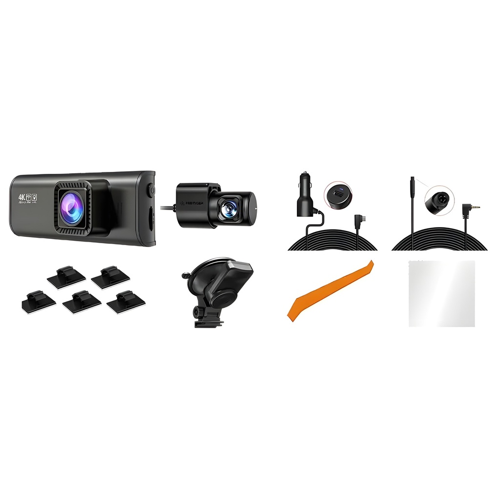 Cámara Dashcam IP Doble Canal 4K Frontal 1080P Trasera WiFi
