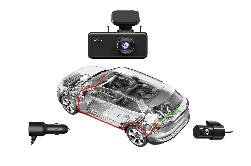 Cámara Dashcam IP 4K Triple Canal WiFi