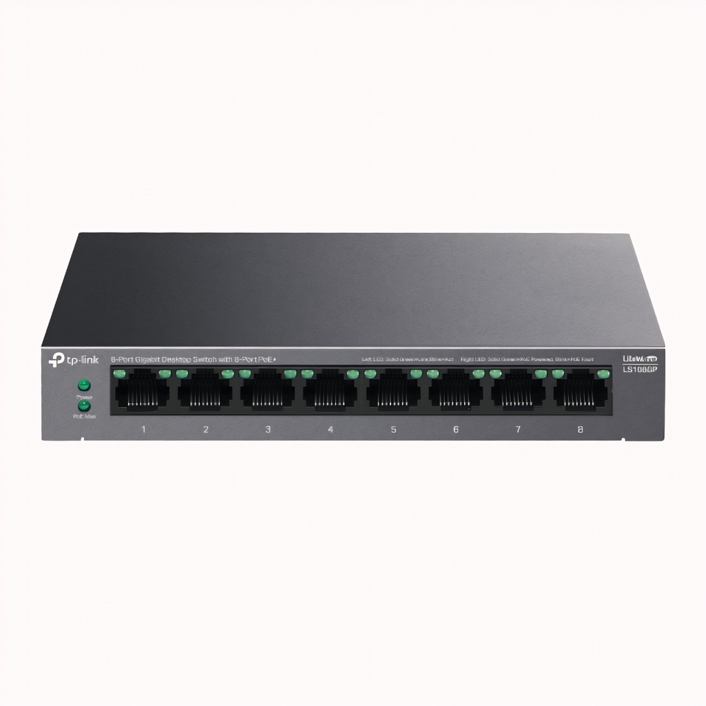 Switch No Administrable 8 Puertos Gigabit 0 Uplinks PoE+ 62W
