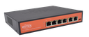 Switch No Administrable 4 Puertos 10/100Mbps 2 Uplinks Con PoE 60W