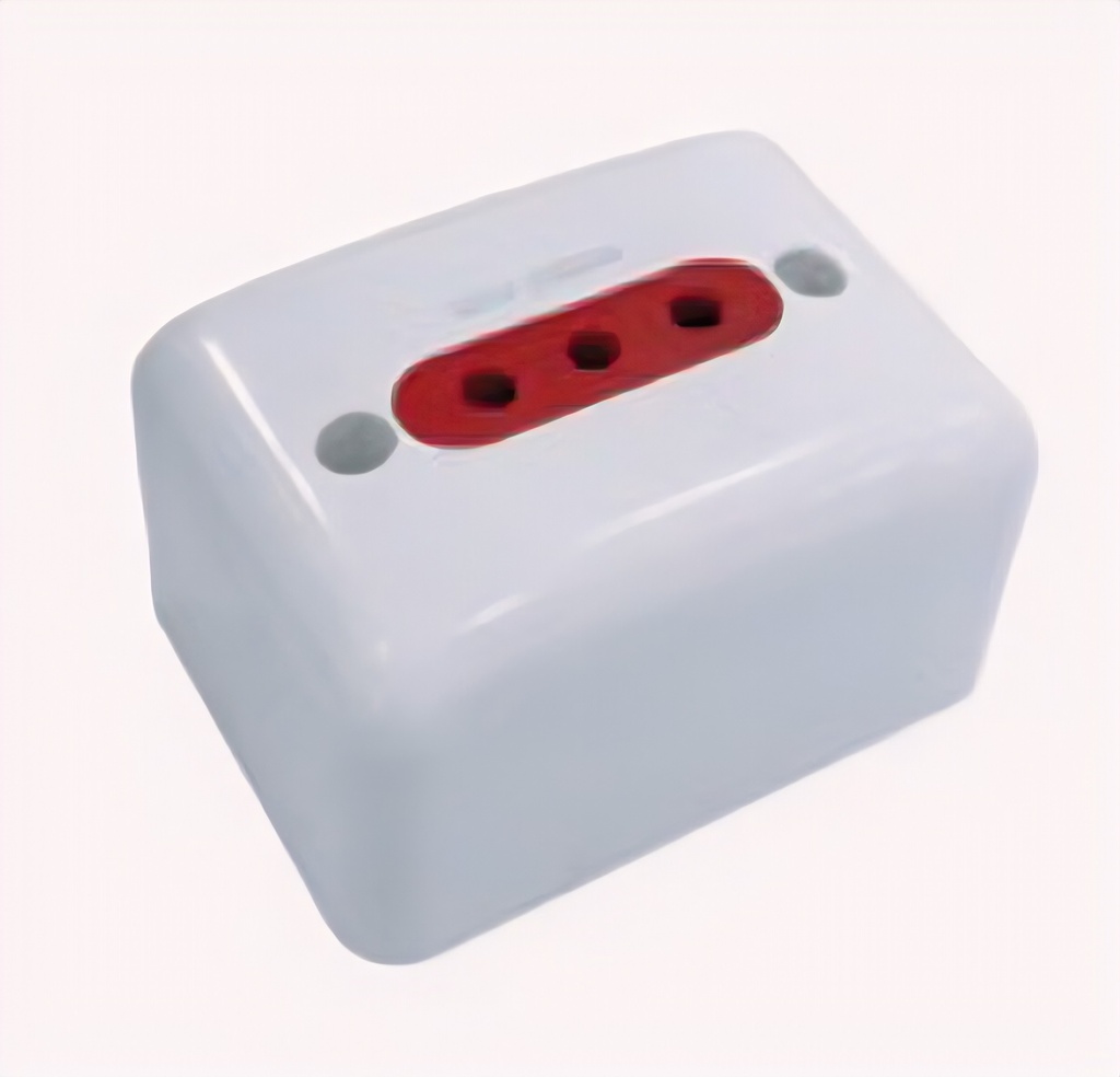 Ficha Eléctrica Tomacorriente De Pared Exterior 10A 2p+t