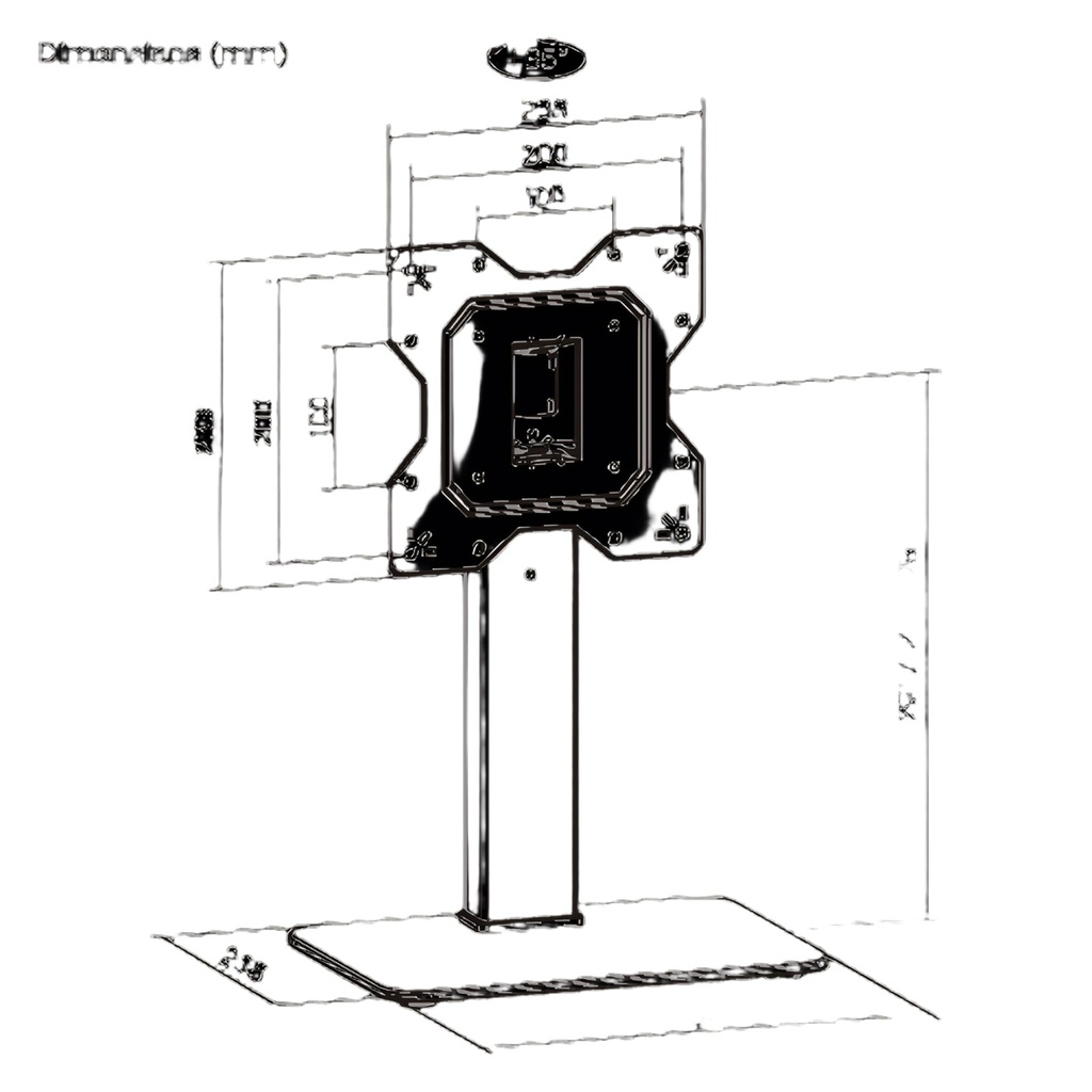 Soporte de escritorio Brateck giratorio hasta 65"