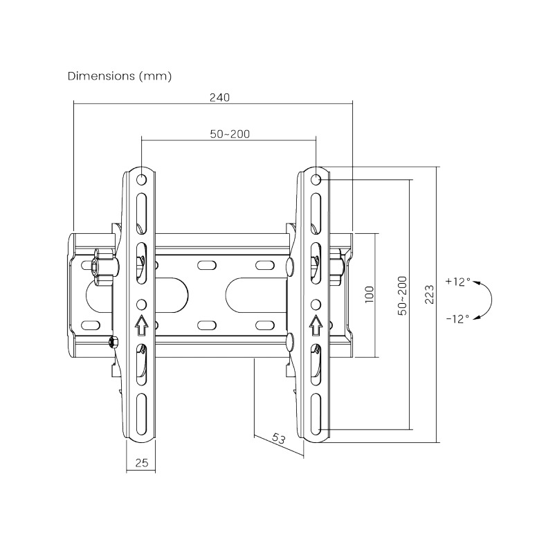 Soporte Para TV 23-43" 45kg Inclinable