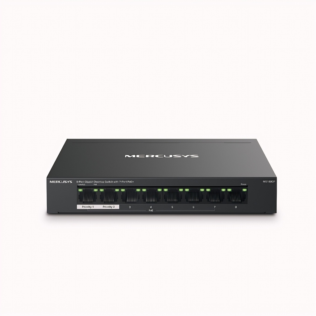 Switch MERCUSYS MS108GP | 8 Puertos Gigabit (7 Puertos PoE+ af/at)