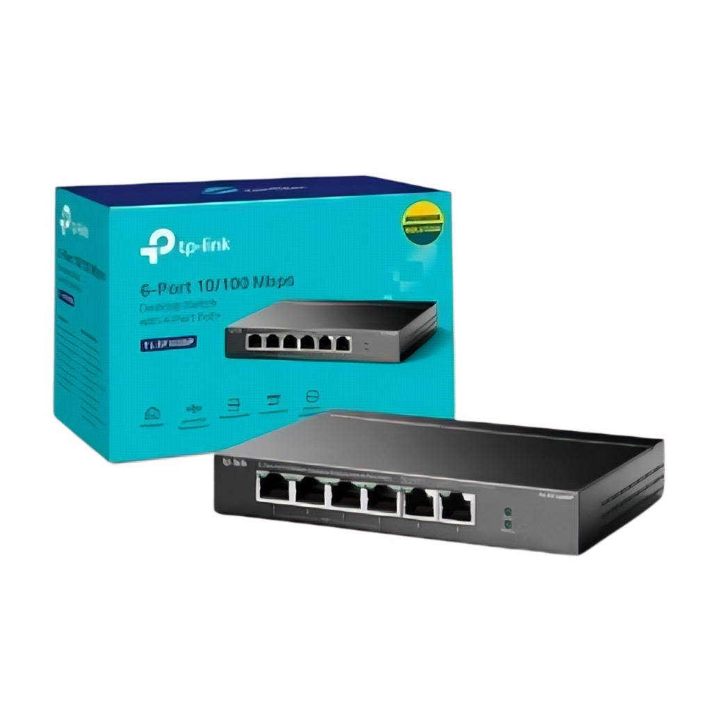 Switch TP-LINK TL-SF1006P | 6 Puertos RJ45 10/100 (4 Puertos PoE af)