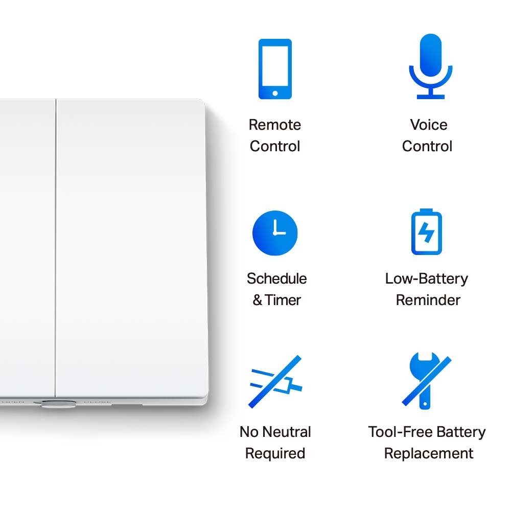 Interruptor Inteligente de Pared TP-LINK Tapo S220 | WiFi, Control por App/Voz