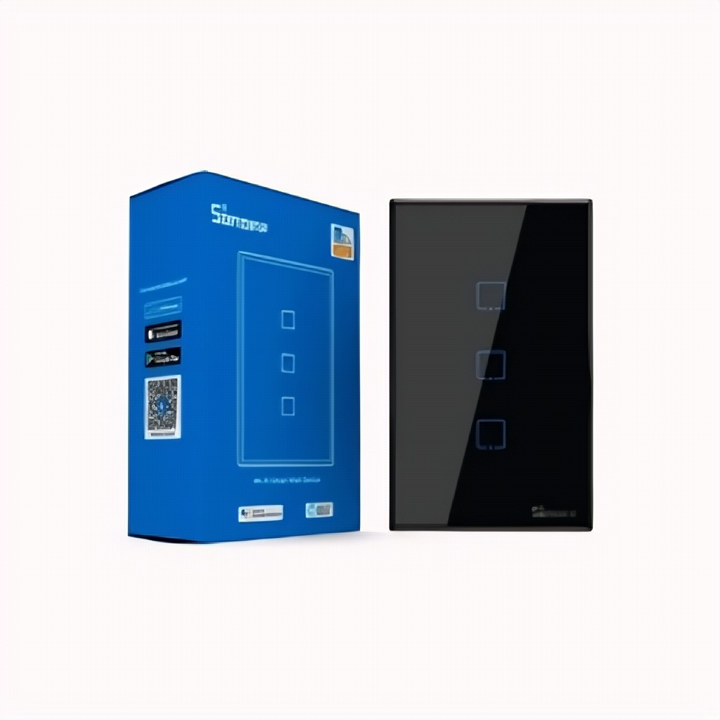Interruptor Inteligente de Pared Sonoff T3US3C-TX | WiFi y RF, Táctil, 3 Pulsadores