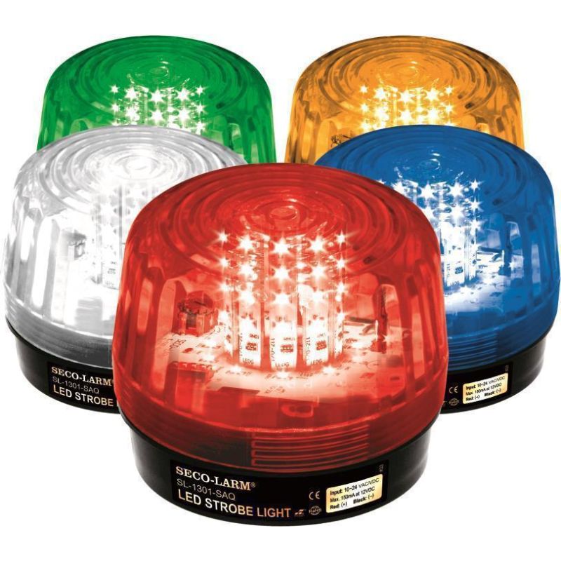 Luz stobe de LED con sirena, 12-24 VAC-DC / amarilla - General Security