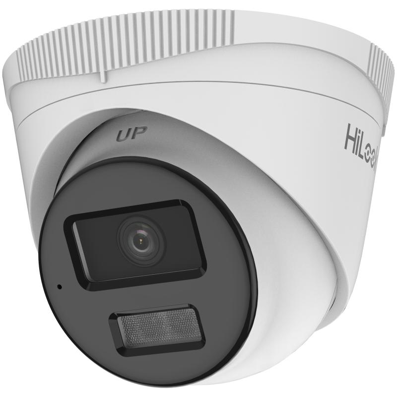 Cámara Torreta IP 4MP, Luz Híbrida, Micrófono Integrado