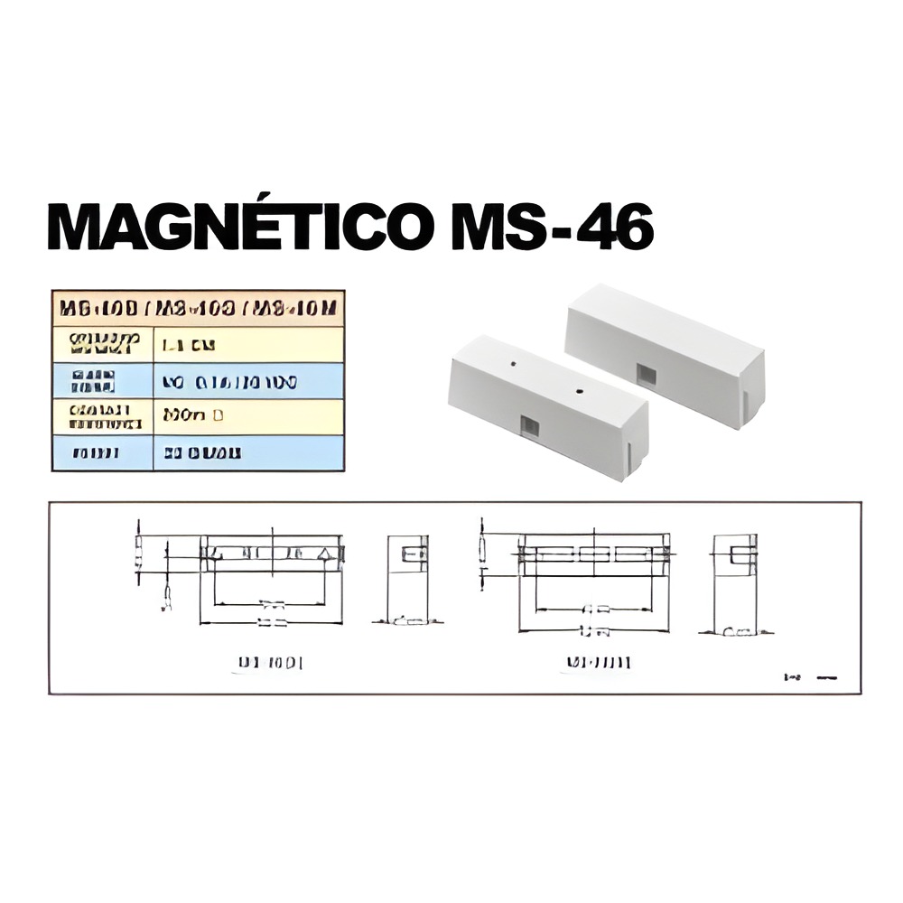 Sensor Magnético Cableado Superficial Interior
