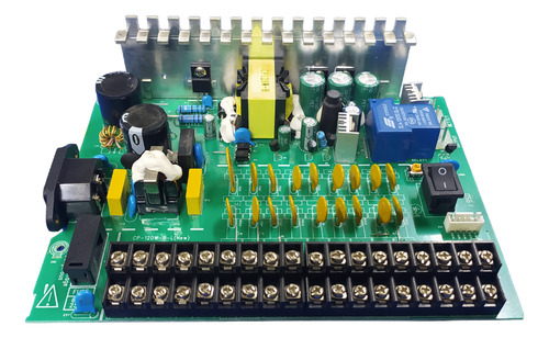 PCB FUENTE BACKUP/UPS 12V 10 AMP 18 SALIDAS PROTEGIDAS SZ POWER