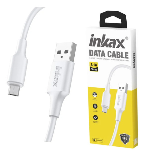 Cable USB a Micro USB 3.1A blanco