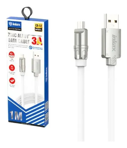 Cable Micro USB Silicona 1m Plateado