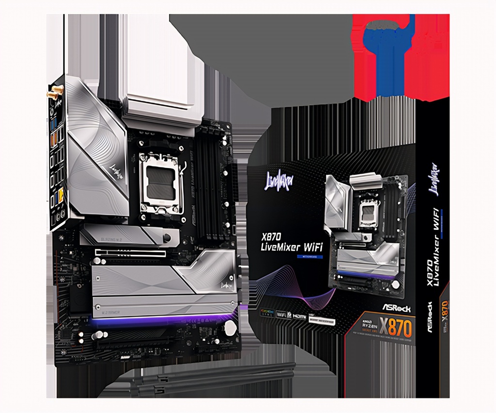 Motherboard Amd X870 Socket Am5 Ddr5 WiFi 6 Pcie 5.0 Compatible Ryzen 9000 8000 7000 Series Atx
