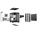 Gabinete Atx Mid-Tower Negro Con Ventiladores 4x 120mm Pwm Y Panel Lateral De Vidrio