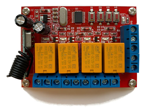 Receptor Inalámbrico 4 Canales para Barreras