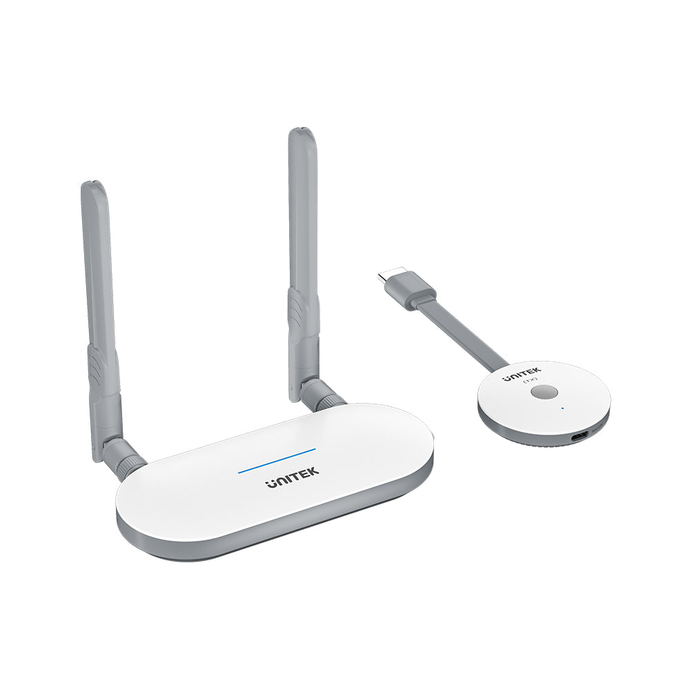 Kit Transmisor Y Receptor HDMI Inalámbrico Blanco