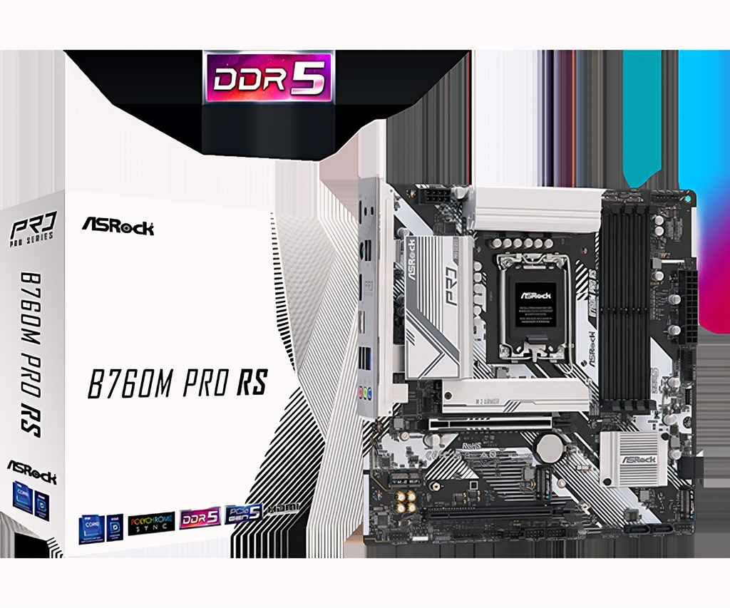 Motherboard Intel B760m Pro Rs Lga1700 Ddr5 Pcie 5.0 Compatible Atx