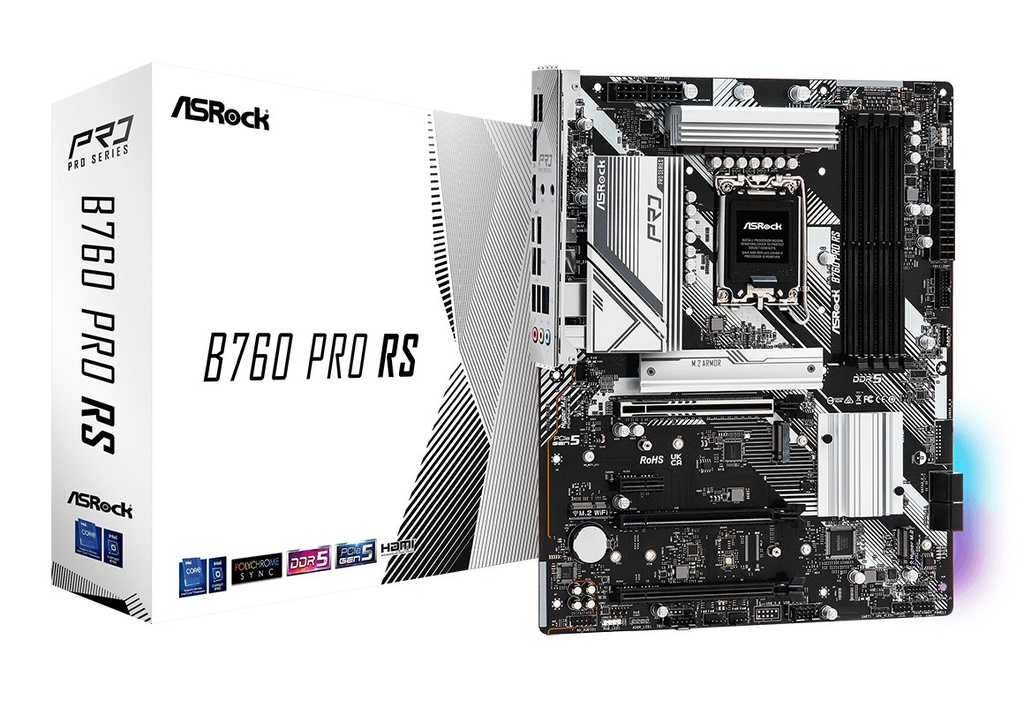 Motherboard Intel B760 Lga1700 Ddr5 Pcie 5.0 Compatible Con 12a 13a 14a Gen Micro-Atx