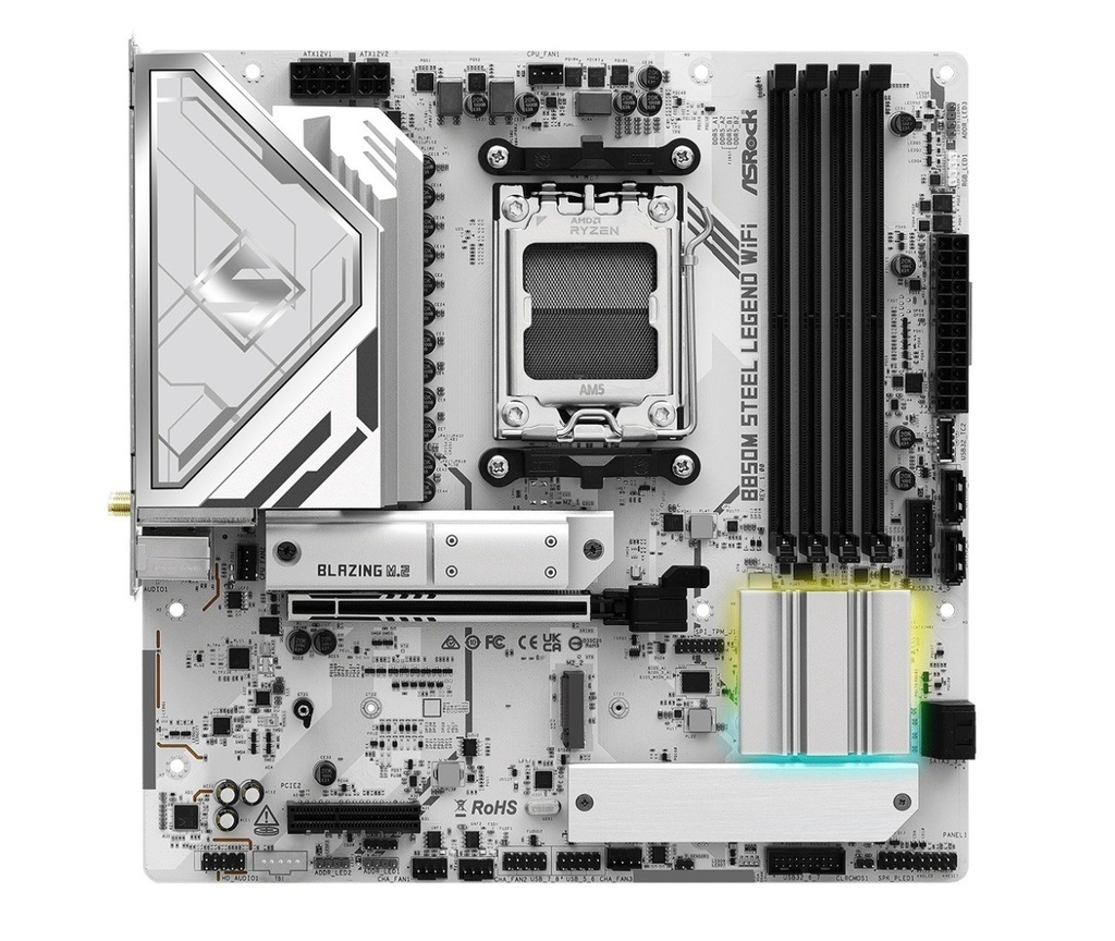 Motherboard Amd B850 Am5 Ddr5 Pcie 5.0 Compatible Ryzen Series 7000/8000/9000 Micro Atx Wfi