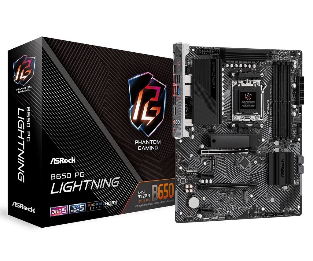 Motherboard Amd Placa Madre B650 Am5 Ddr5 Pcie 4.0 Compatible Ryzen 7000/8000/9000 Atx