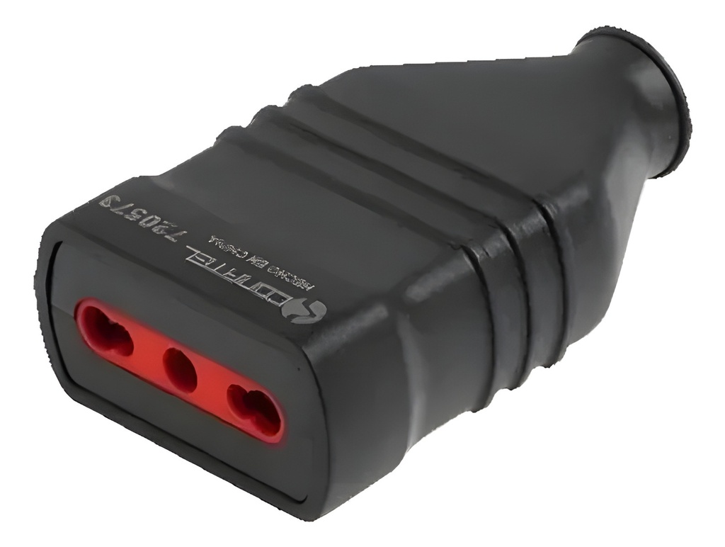 Ficha Eléctrica Con Tierra 16A Negro