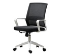 Silla De Oficina Negro Y Blanco Malla Ergonómica Con Reposabrazos Reclinable 110kg