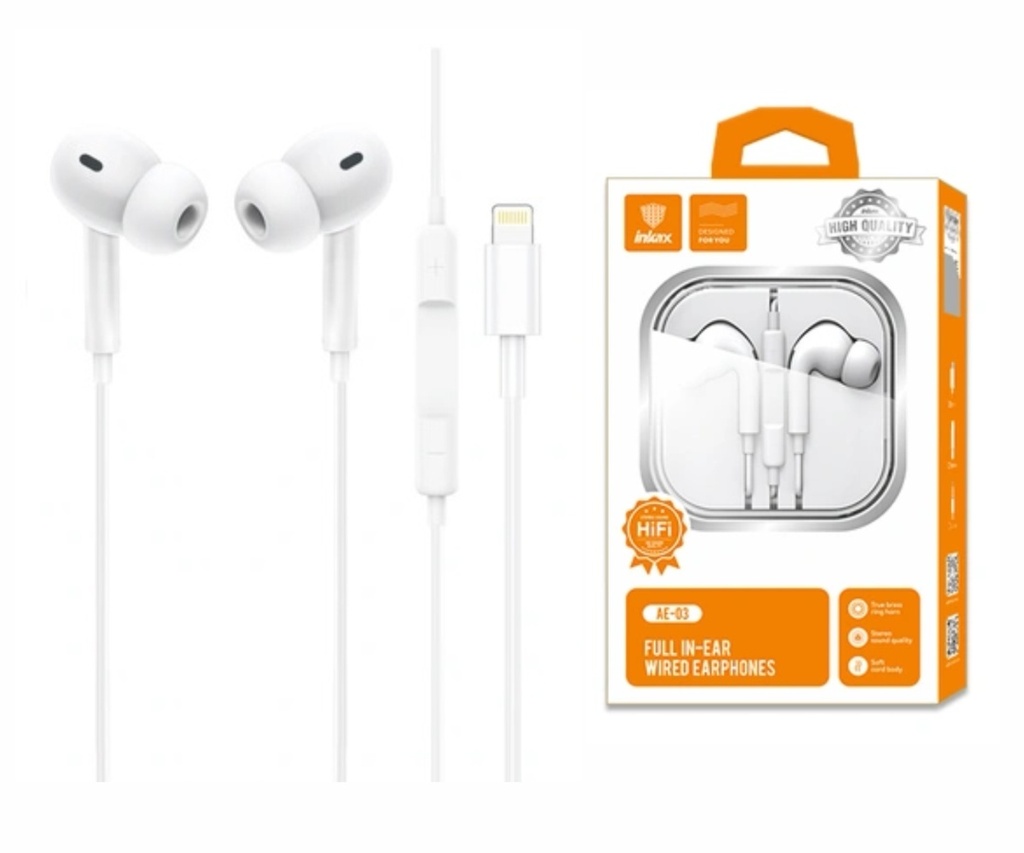 [AE-03] Auriculares Inkax Intra Lightning blanco