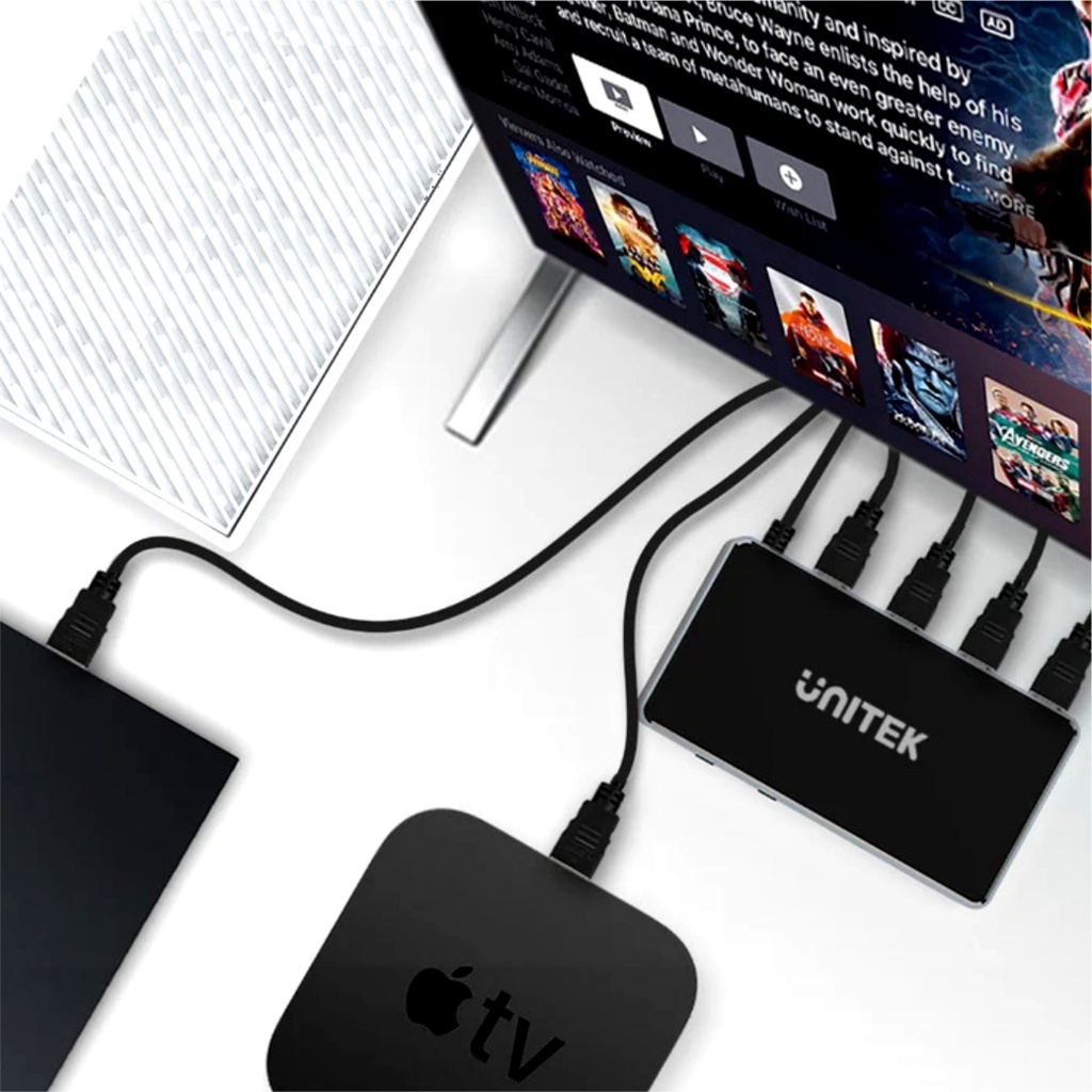 [V1110A] Switch Unitek HDMI 4K de 5 puertos con Control