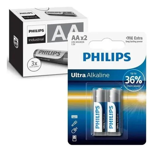 Pack de 12 blister de Pilas Ultra alcalinas Philips AA X 2 unidades