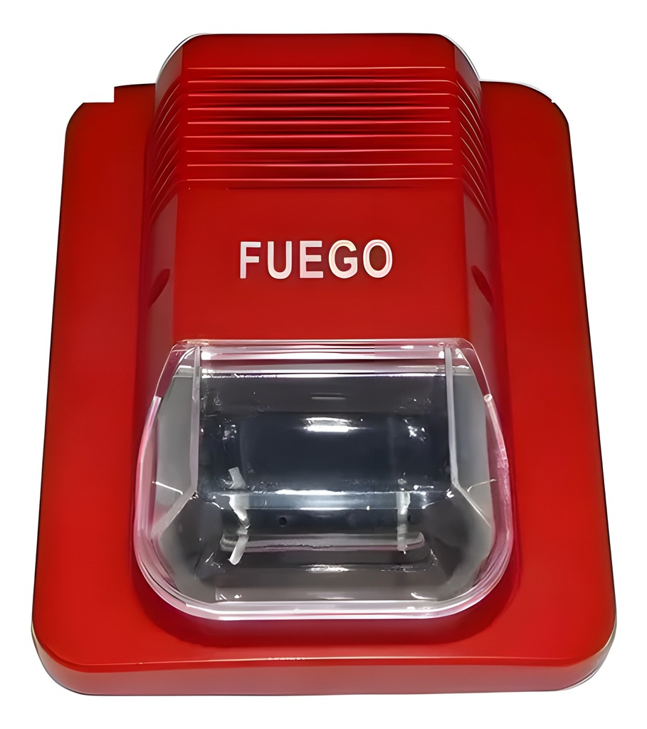 Sirena De Incendio Con Estrobo 12V 105dB