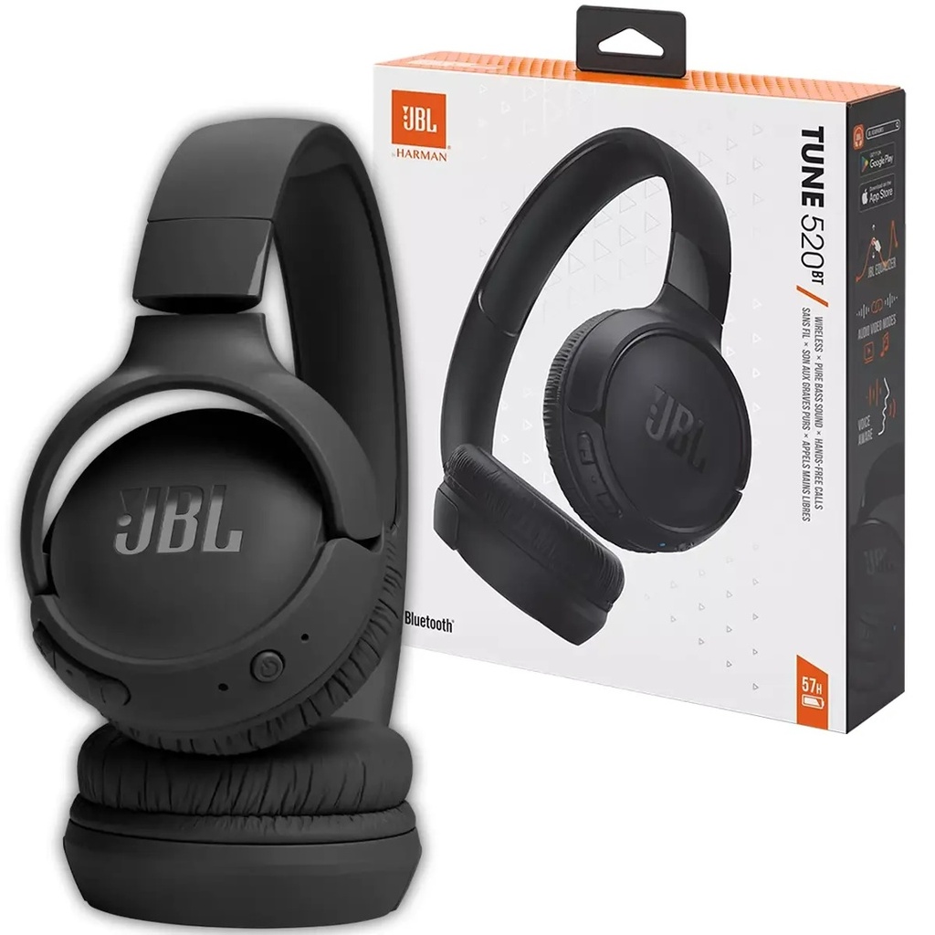 [Tune 520BT] Audífono JBL T520 inalámbrico bluetooth negro