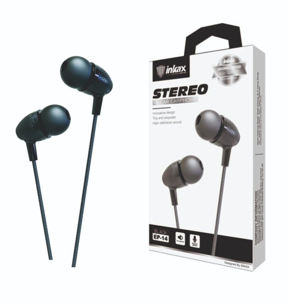 [EP-14A] Auriculares Inkax Tipo-C negro c/microfono