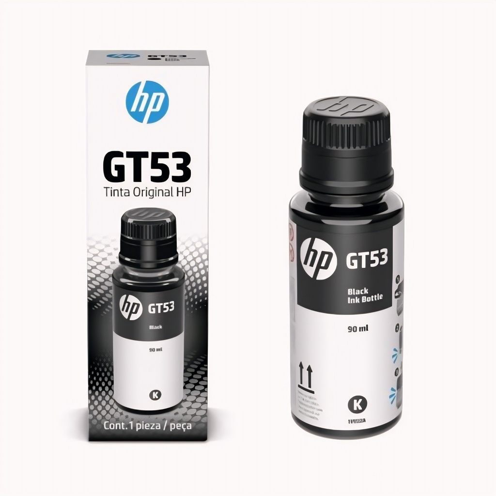 Botella De Tinta Hp Gt53 Negro 90ml