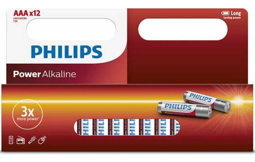 Pilas alcalinas Philips AAA x 12